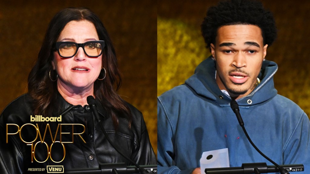 PlaqueBoyMax acepta el premio VENU Disruptor de manos de Terri Liebler | Cartelera Fiesta Power 100 2026