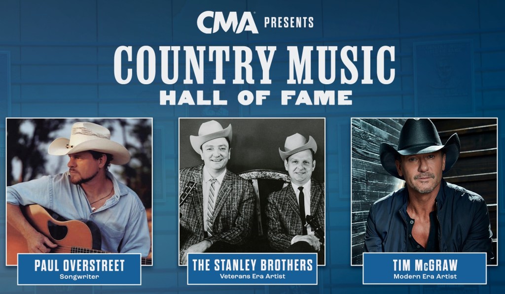 Tim McGraw, Paul Overstreet y más incorporados al Country Hall 2026