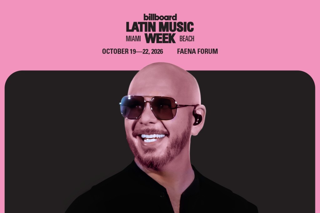 Pitbull se unirá a la Semana Billboard de la Música Latina 2026 para preguntas y respuestas sobre superestrellas